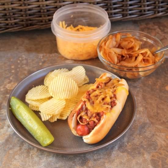 Ultimate Chili Cheese Dogs - Recipe photo by Flipped-Out Food