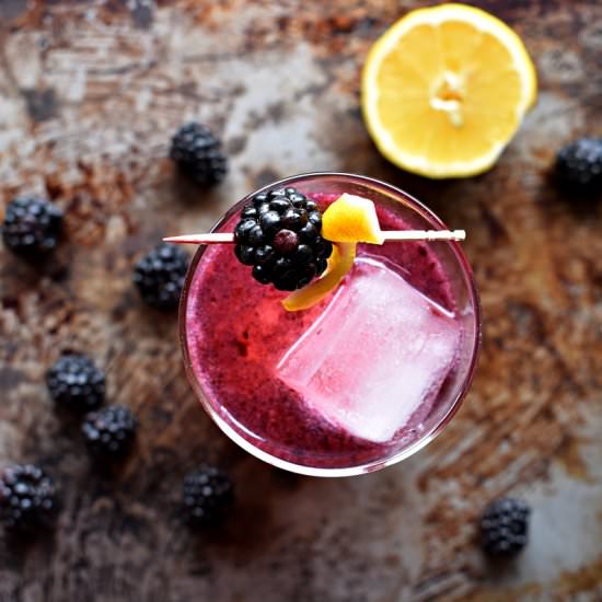 Coconut Water & Blackberry Mocktail - Recipe photo by The Boozy Oyster