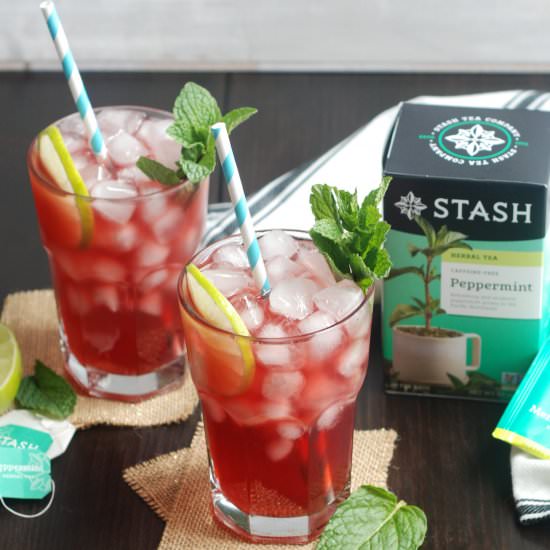 Peppermint Pomegranate Cooler - Recipe photo by fleurdelectable