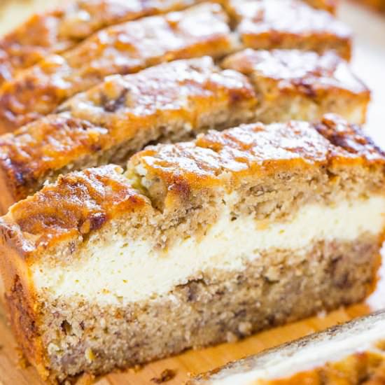 Cream Cheese-Filled Banana Bread - Recipe photo by Averie