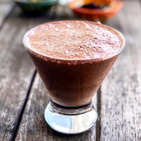 fruit-sweetened dark cocoa smoothie - Recipe photo by Jackie Newgent