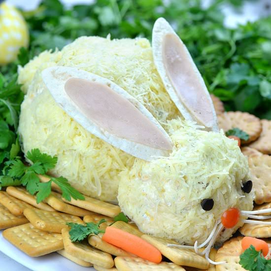 Easter Bunny Cheese Ball - Recipe photo by omgchocolatedesserts
