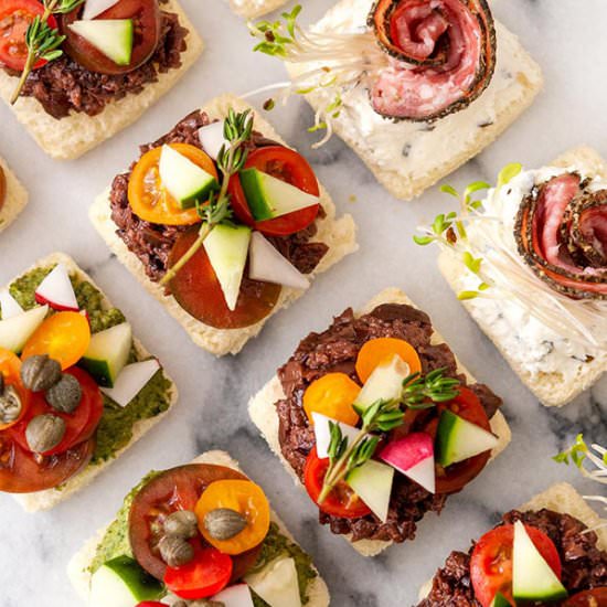 Beautiful Spring Canapés - Recipe photo by shekeepsalovelyhome