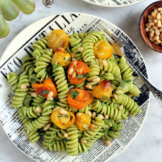 Creamy Avocado and Spinach Pasta - Recipe photo by twoofakindcooks
