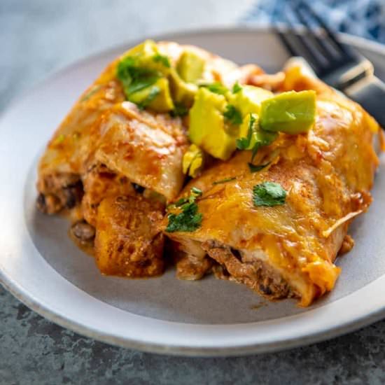 Butternut Squash Enchiladas - Recipe photo by slowcookergourmet