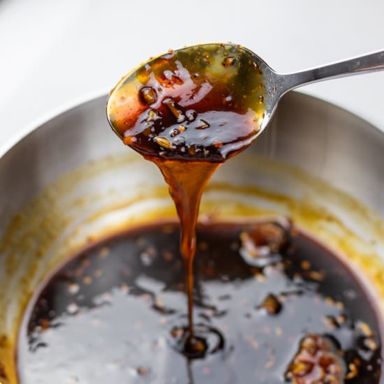 Sweet and Tangy Sticky Soy Glaze - Recipe photo by drivemehungry