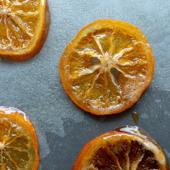 Honey Candied Meyer Lemon Slices - Recipe photo by Healthy World Cuisine
