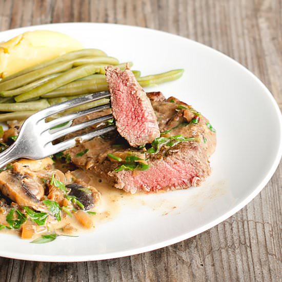 Steak and Mushroom Sauce - Recipe photo by MasalaHerb