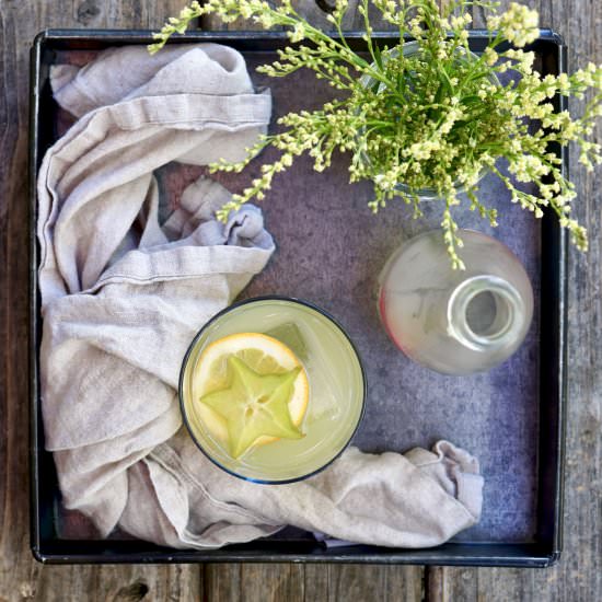 Sake + Starfruit "Caipirinha" - Recipe photo by simmerandsauce