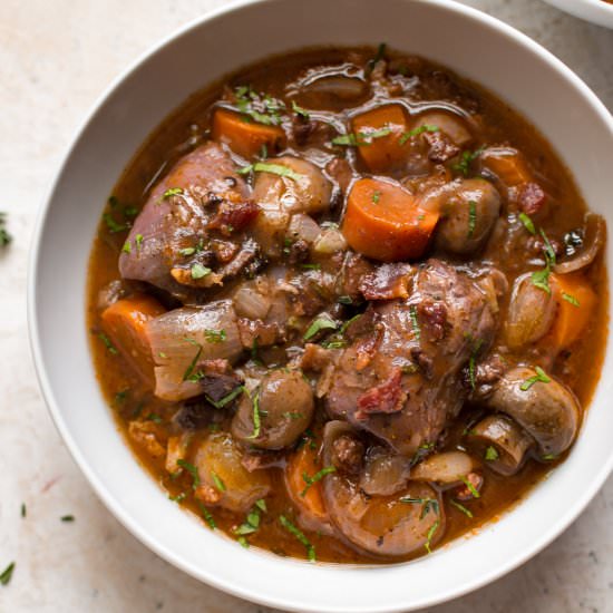 Instant Pot Coq au Vin - Recipe photo by saltandlavender