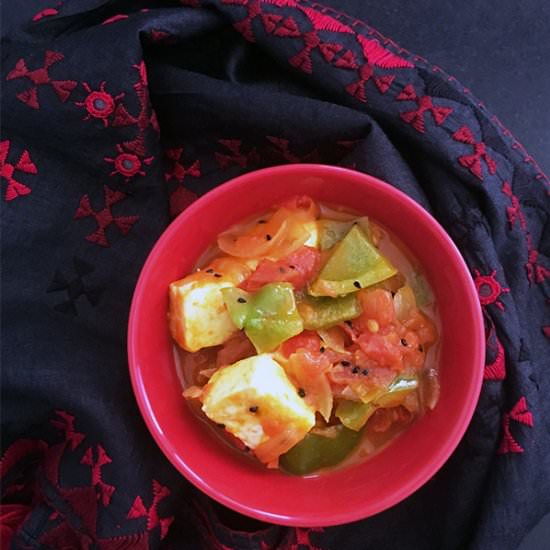 Capsicum Paneer Curry - Recipe photo by steamingpot