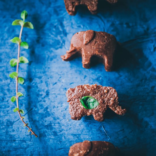 Mint Cacao Adaptogen Freezer Candy - Recipe photo by moon and spoon and yum.