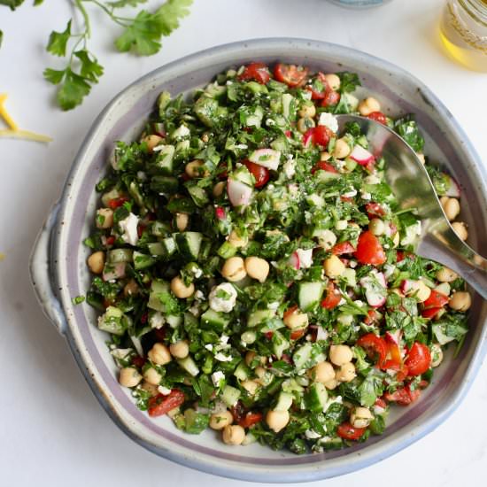 Tabouli Salad with Chickpeas - Recipe photo by MyTastyTrials