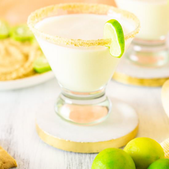 Sparkling Key Lime Pie Martini - Recipe photo by Burrata and Bubbles