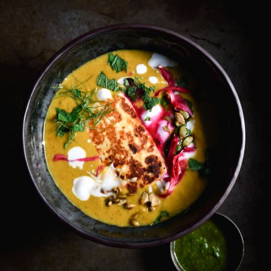 Moroccan spiced pumpkin soup - Recipe photo by georgeats