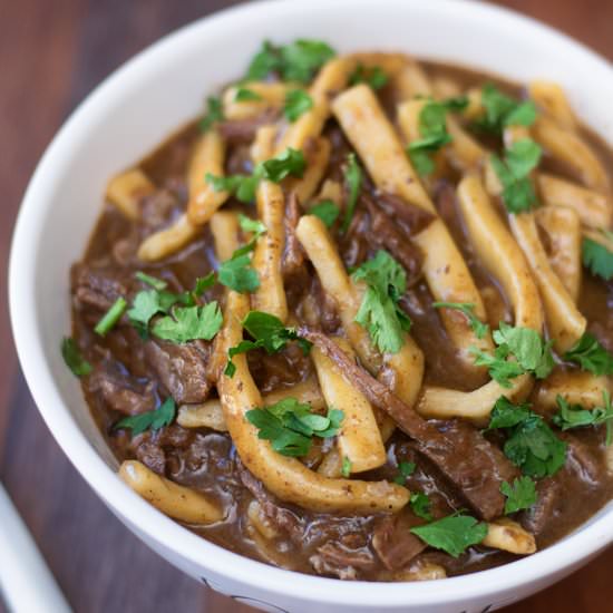 Easy Crockpot Beef & Noodles Recipe - Recipe photo by The Kitchen Wife