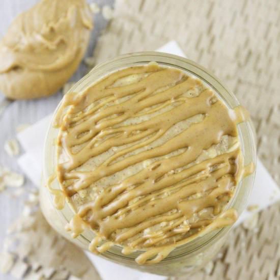 Peanut Butter Overnight Oatmeal - Recipe photo by bakingyouhappier