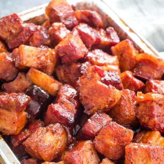 Pork Belly Burnt Ends - Recipe photo by gimmesomegrilling