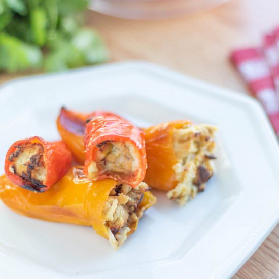 LOW CARB STUFFED SWEET PEPPERS - Recipe photo by Stylish Cravings