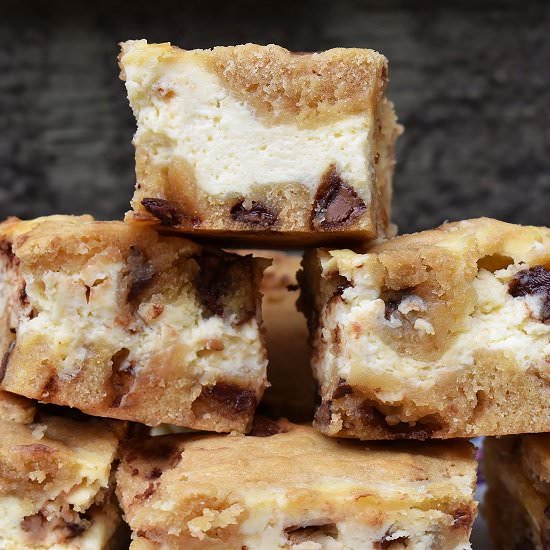 Cheesecake Cookie Bars - Recipe photo by lightscamerabake