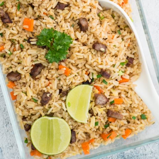 Thai Dried Beef Fried Rice - Recipe photo by cookingwithnart