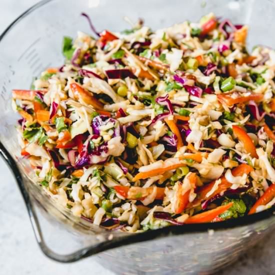 ASIAN SLAW WITH GINGER PEANUT DRESS - Recipe photo by houseofnasheats