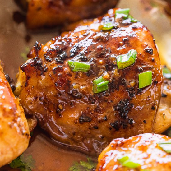 Oven Baked Chicken Thighs - Recipe photo by diethood