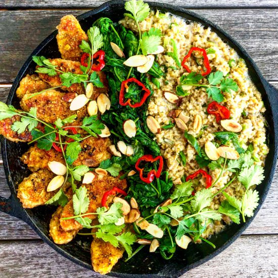 vegan coconut curry chick’n tenders - Recipe photo by Jackie Newgent