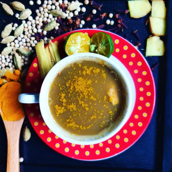 Ginger,lemongrass Tea for cold flu - Recipe photo by GreenCucumber