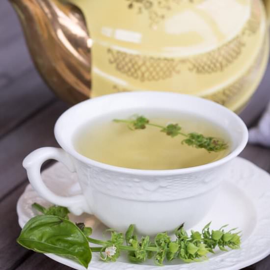Fresh Basil Flower Tea - Recipe photo by LifesLittleSweets