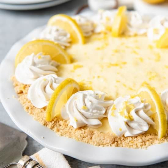 NO-BAKE SOUR CREAM LEMON PIE - Recipe photo by houseofnasheats
