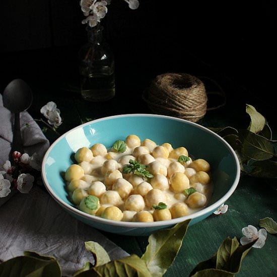 Chickpea flour gnocchi with fondue - Recipe photo by lamerendadicharlotte