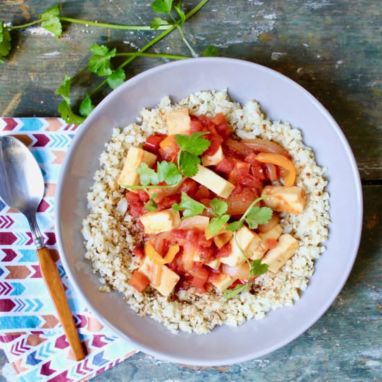 Southwest Paneer with Peppers - Recipe photo by the good eats co