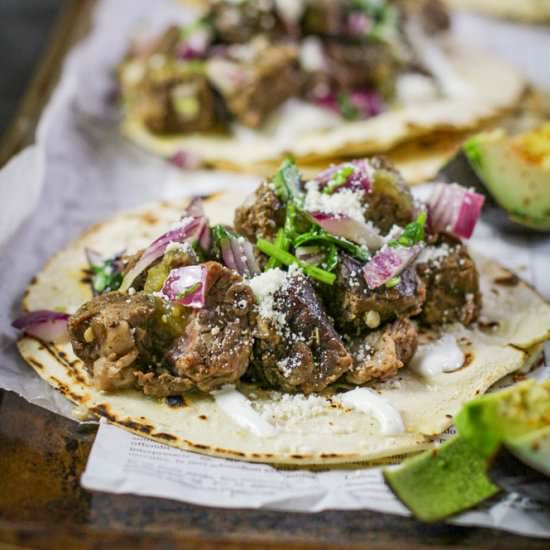 Steak Barbacoa Tacos - Recipe photo by Latina Mom Meals