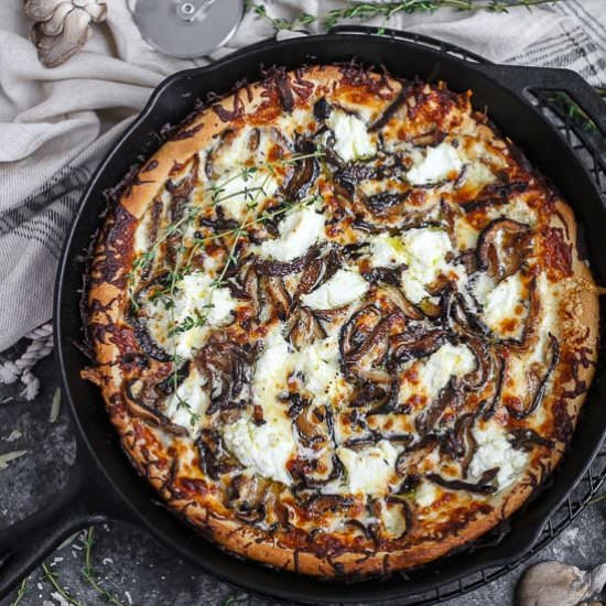 Cast Iron Skillet Pizza - Recipe photo by whatshouldimakefor