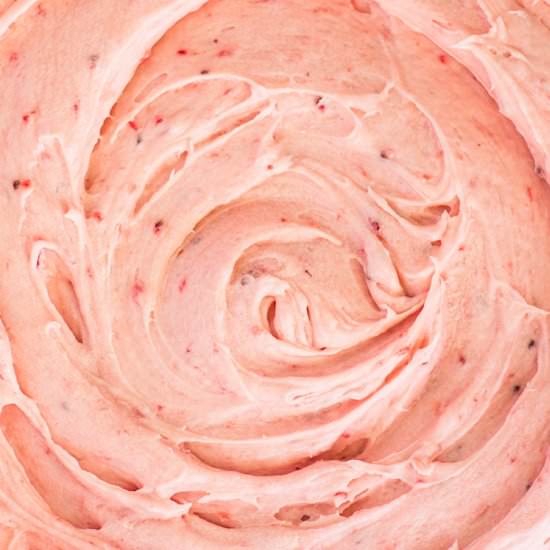 Small-batch Strawberry Frosting - Recipe photo by BakingMischief