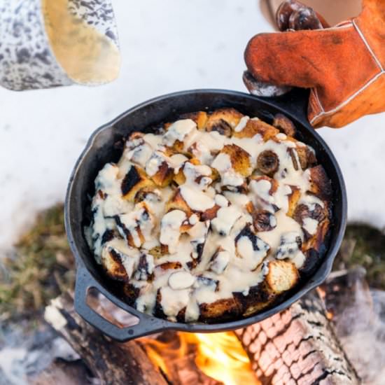 Campfire Banana Bread Pudding - Recipe photo by RealLifeWithDad