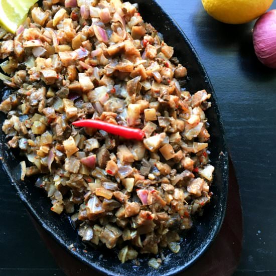 Sisig (sizzling pork) - Recipe photo by amiablefoods