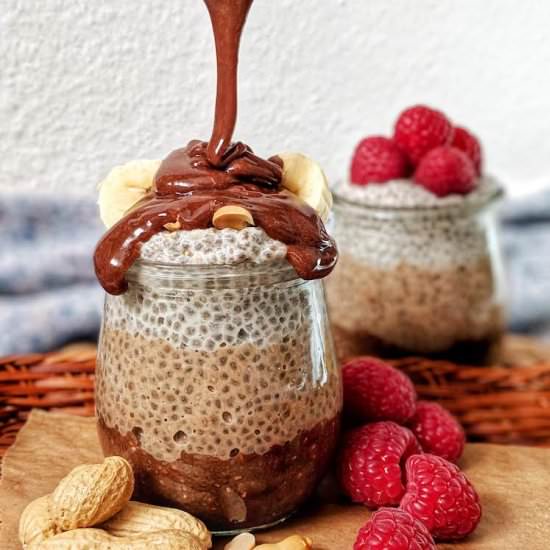 Chocolate Peanut Chia Pudding - Recipe photo by In Love with Bliss