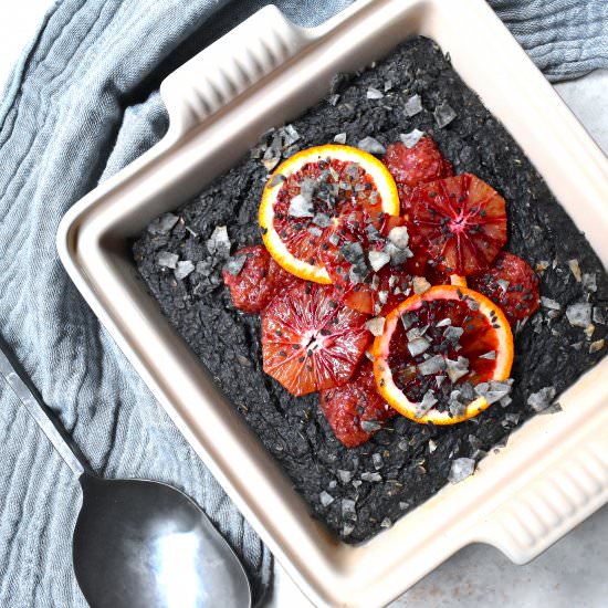 Black Sesame Baked Oatmeal - Recipe photo by toopreciousforprocessed