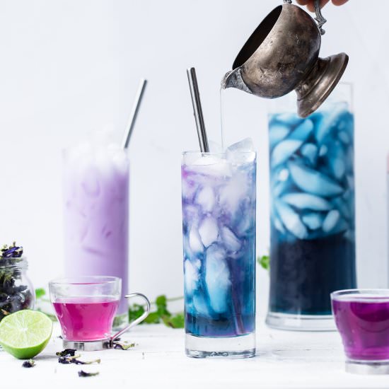 Color Changing Mojito Mocktail - Recipe photo by ONEarmedMAMA