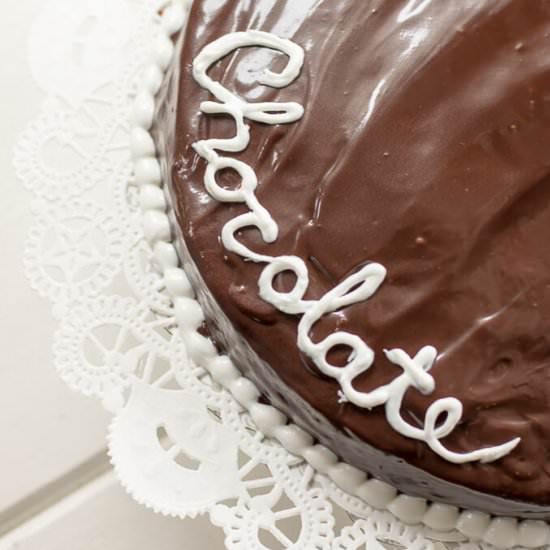 Single-Layer Chocolate Ganache Cake - Recipe photo by LifesLittleSweets