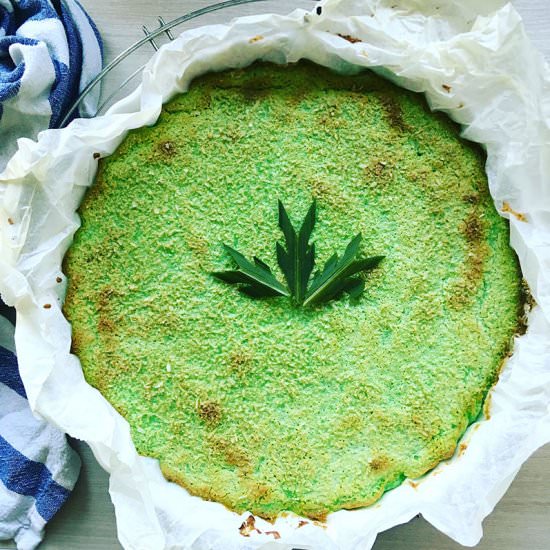 Coconut Custard Pie With Pandan - Recipe photo by Pisang Susu