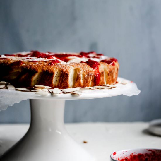 Raspberry Almond Ricotta Cake - Recipe photo by Inspector Gorgeous