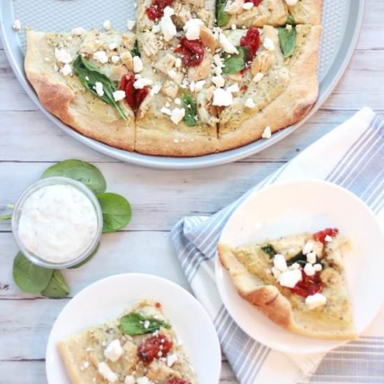 Mediterranean Chicken Pizza - Recipe photo by Carefree Mermaid