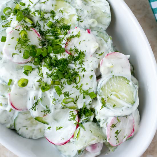 Creamy Cucumber Salad - Recipe photo by ilonaspassion