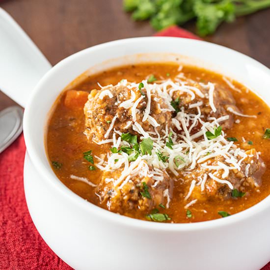 Instant Pot Hearty Meatball Soup - Recipe photo by MakeAheadMealMom