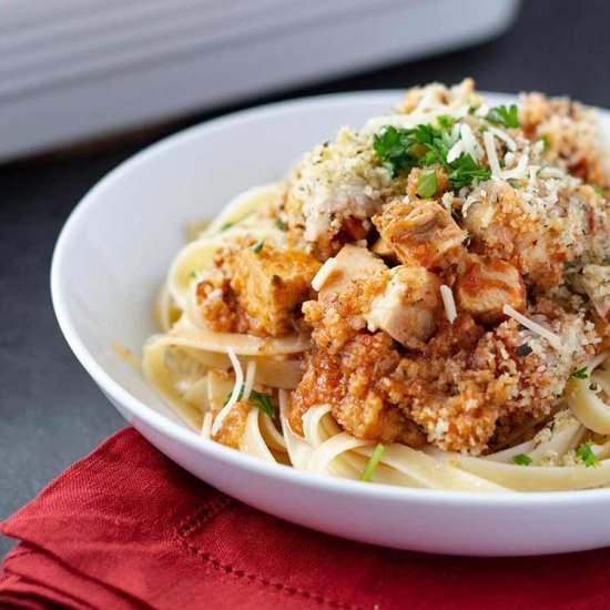 Easy Chicken Parmesan Bake - Recipe photo by MakeAheadMealMom