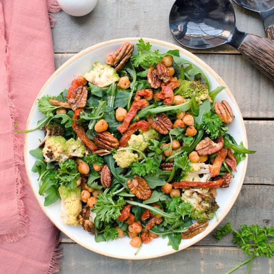 Roasted chickpea romanesco salad - Recipe photo by cherryonmysundae