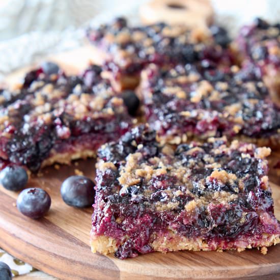 Gluten Free Blueberry Oat Bars - Recipe photo by Whitney Bond